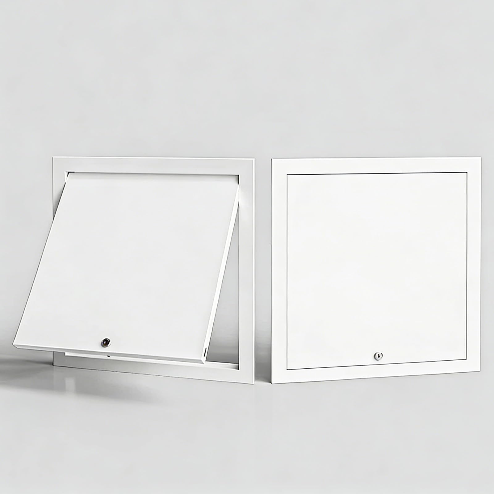 Yuqiwkk White Wall Hole Cover Lockable Metal Access Panel For Drywall/Concrete/Rv(14X14in/35.6X35.6cm)