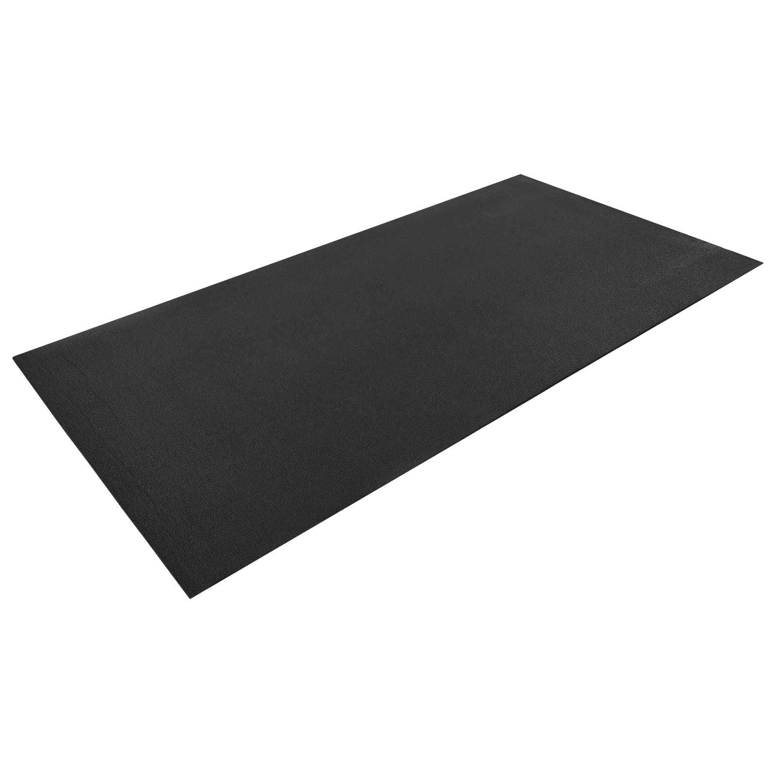 Sport Schutzmatte aus hochdichtem PVC 150 x 75 x 0,6 cm Schwarz rutschfeste Fitnessmatte für Heimtrainer Laufband Crosstrainer mit Geräusch- und Kratzschutz für Gym und Homegym