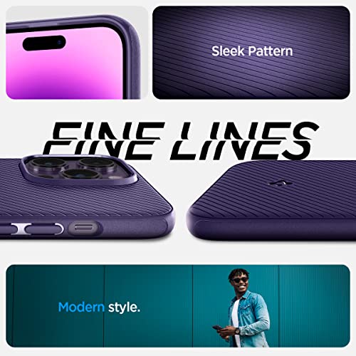Spigen Mag Armor Magfit Back Cover Case Compatible with iPhone 14 Pro Max (TPU + Poly Carbonate | Deep Purple) - Image 5