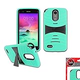 T MAN for LG Stylo 3/LG Stylo 3 Plus Case, Hybriy Rugged Shockproof Dropproof Dustproof Armor Kickstand Hard Soft Cover Case (Teal)