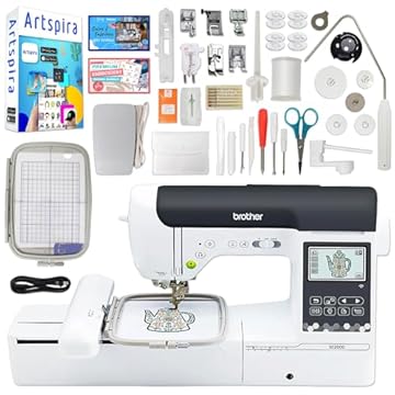 brother se2000 combo sewing & embroidery machine with artspira app