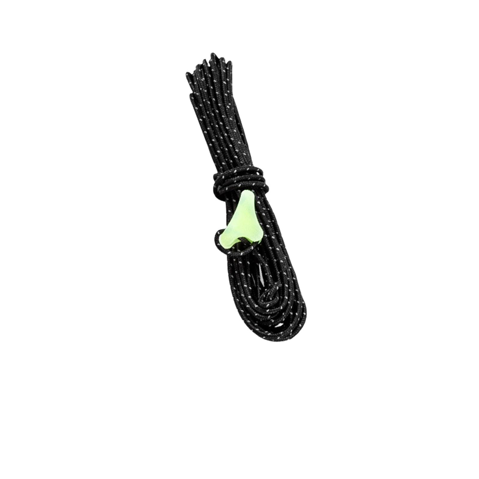 QLECXZI 6mm Cord Durable Prusik Cord Featuring Reflective Wire For Night Adventures Paired With Luminous Triangle 6mm Rope Helping Avoid Tripping While Camping.brHigh, black