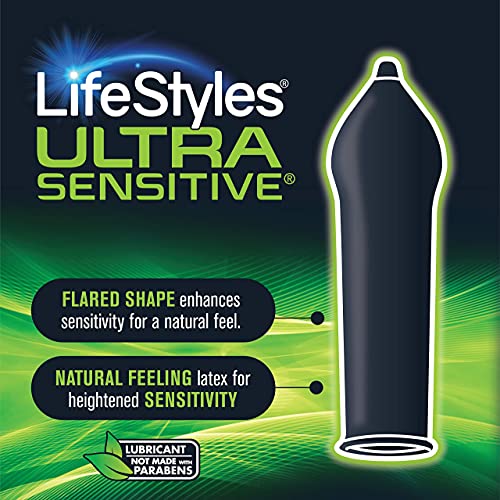 LifeStyles Ultra Sensitive Premium Lubricated Latex Condoms - 3 ct, Pack of 5