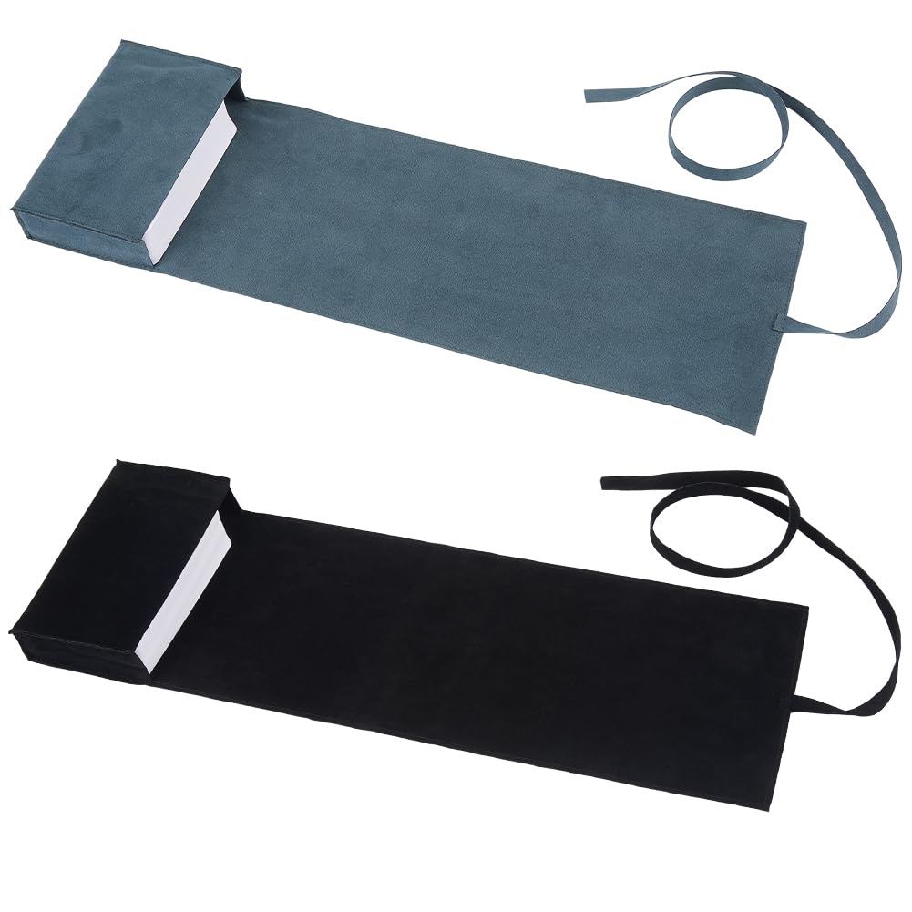 2 Samtbeutel Für Tarotkarten - Graue Sechsecktaschen Mit Kordelzug