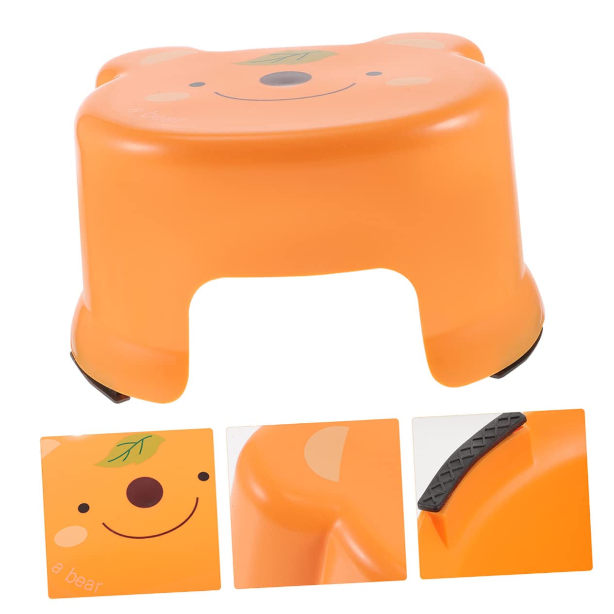 Happyyami 2Pcs Step Stool Skid Bathroom Stool with Fun Cartoon Design Lightweight and Plastic for Nursing and Multi Purpose Use