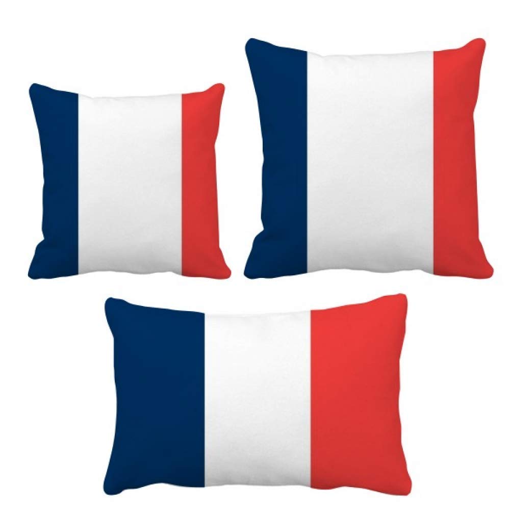 Coussin drapeau français décoration maison taie oreiller canapé salon