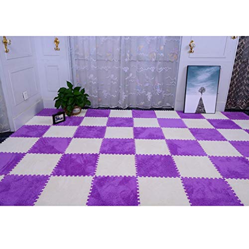 タイルカーペット ジョイントマット カラー 床マット フローリングマット 床暖房対応 防音 洗える 31*31*0.6*40 ふわふわ カーペット 子供 介護 ペット用 ジョイント ベッドサイド タイルマット 冬 保温 かわいい スベリ止め 絨毯ヨガマット