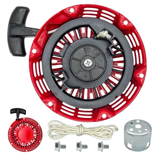 YGQ GX160 Pull Start Assembly GX120 GX200 Recoil Starter Pull Rope String with Pully Cup for Honda Rolair Blackmax and Clones