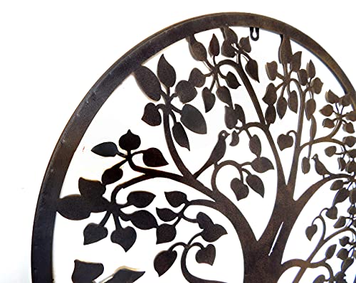 Bellaa 1308 Tree Of Life Metal Wall Hanging Garden Art 24 Inches Song Of Life #TOP4
