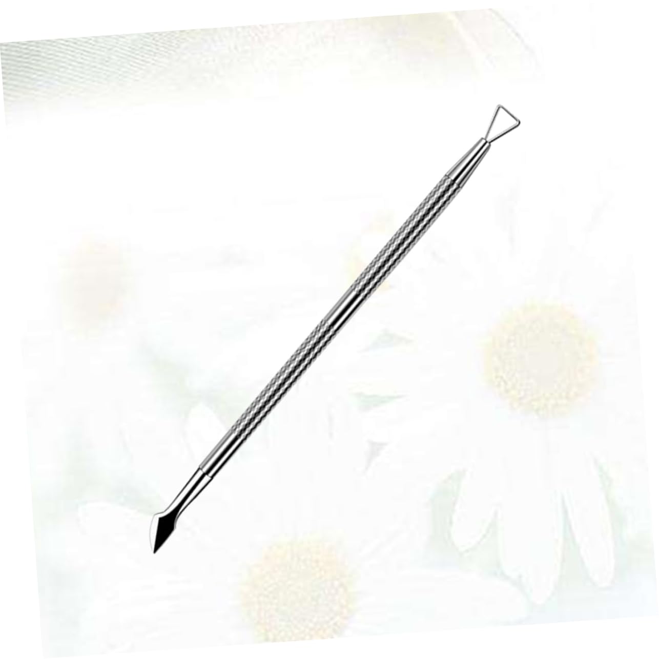 SOESFOUFU Nail Art Tool Double-ended Cuticle Pusher Nail Cuticle Remover Steel Cleaner for Professionals