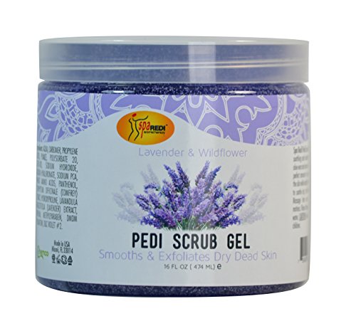 Spa Redi Pedi Scrub Gel Lavender & Wildflower, 16oz X1