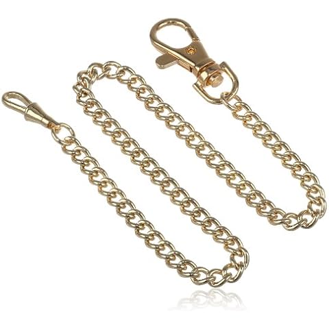 CHARLES-HUBERT PARIS 3548-G Stainless Steel Gold-Plated Pocket Watch Chain Cover