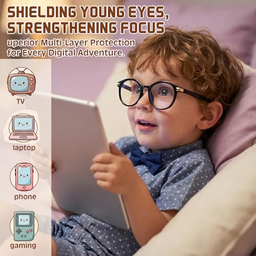 Image of Round Kids Blue Light Glasses, Ages 2-6