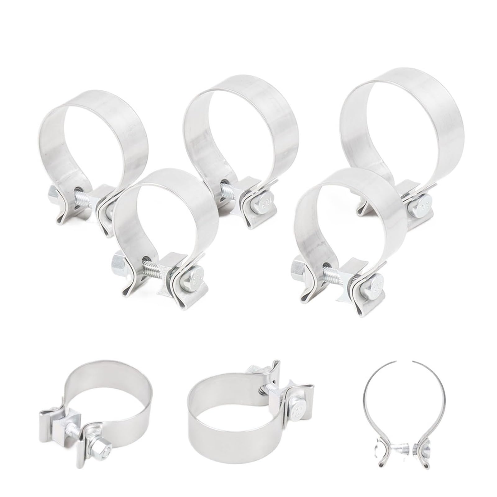 Pengwei 3Inch 5Pc Butt Joint Exhaust Band Clamp 2 .25 .5 .75 3 304 Stainless Steel