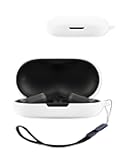Case for 1MORE Fit SE S30 Open Ear Headphones,UYRUREL Premium Silicone Shockproof Protection Skin Touch Charging Port Accessible, Front LED Visible with Lanyard,White.