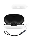 Case for 1MORE Fit SE S30 Open Ear Headphones&comma;UYRUREL Premium Silicone Shockproof Protection Skin Touch Charging Port Accessible&comma; Front LED Visible with Lanyard&comma;White&period;