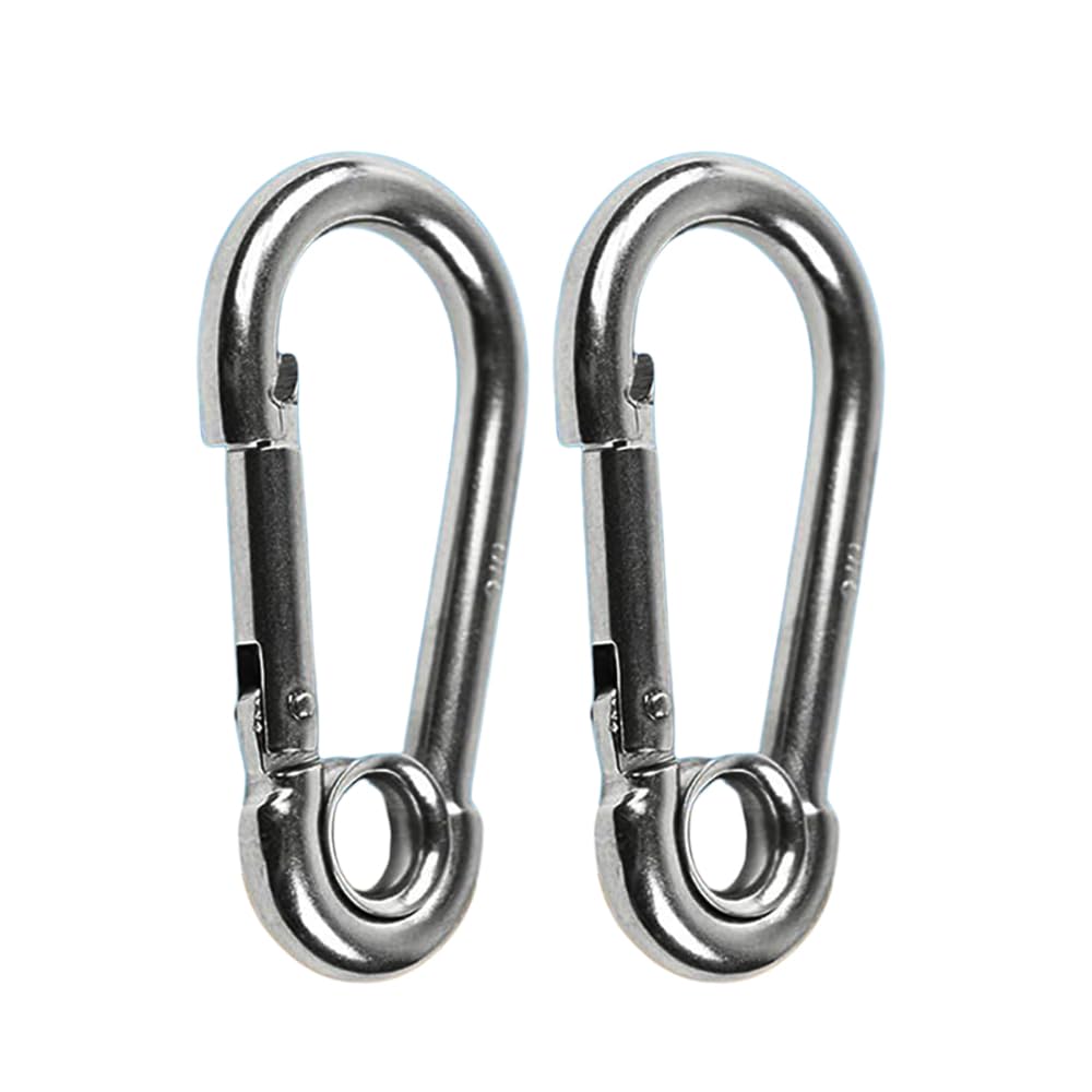 MARINE CITY Carabiner Clip Snap Hook 316 Stainless Steel Clips Ideal for Fishing Boating Sailing & Camping
