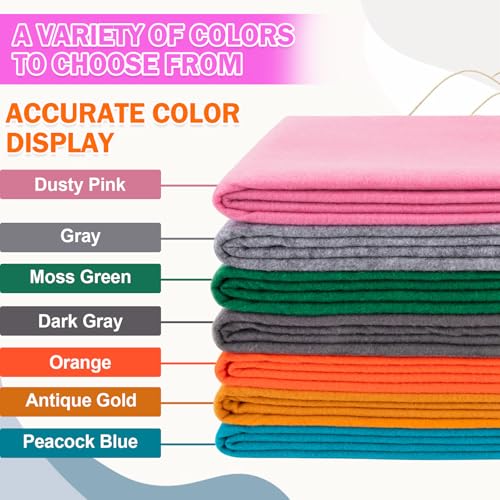 Image of XSEINO Dust Pink Large Felt Fabric 72 inch X 36 inch(2 Square Yards), 1.4 mm Thick Soft Felt Fabric Sheet for Crafts, Pink Series Colors Soft Nonwoven Fabric, Fit for Decoration, Sewing, DIY Crafts