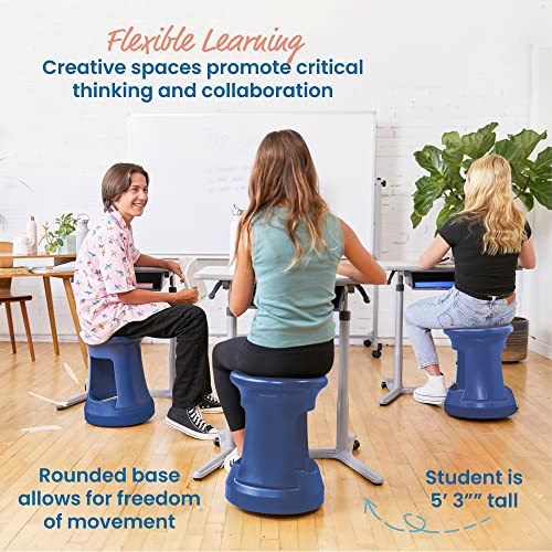 Image of ECR4Kids Active Storage Wobble Stool, 18in Seat Height, Childrens Furniture, Navy