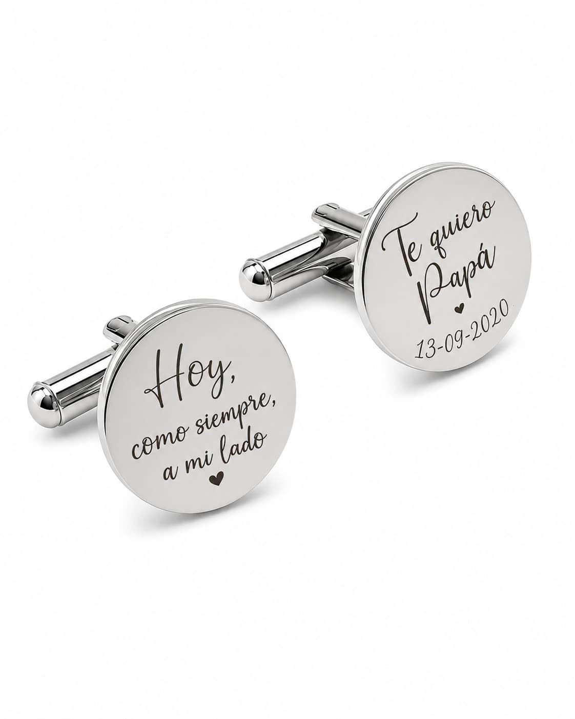 Gemelos Personalizados Padrino Fecha Grabada a Láser | Te Quiero Papá Regalo Boda