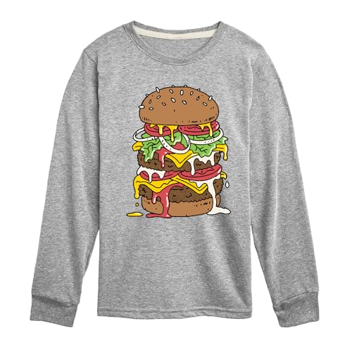 Instant Message - Sloppy Burger Lover - Toddler & Youth Long Sleeve Graphic T-Shirt