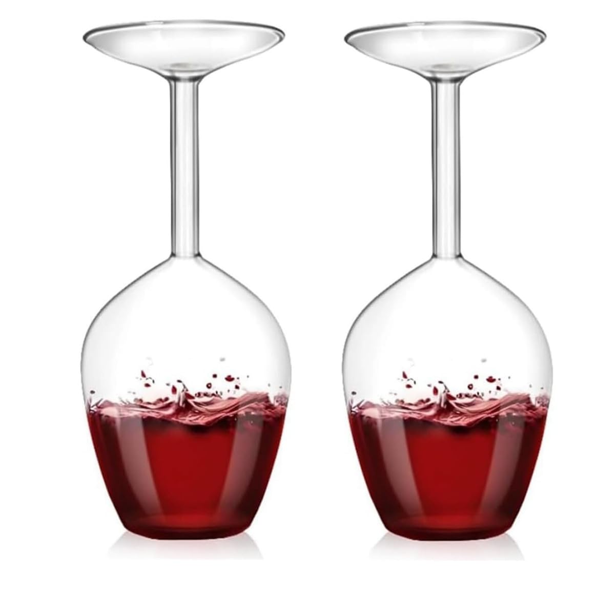Verres à vin rouge et whisky réversibles contenant double usage anniversaire et fêtes de couple