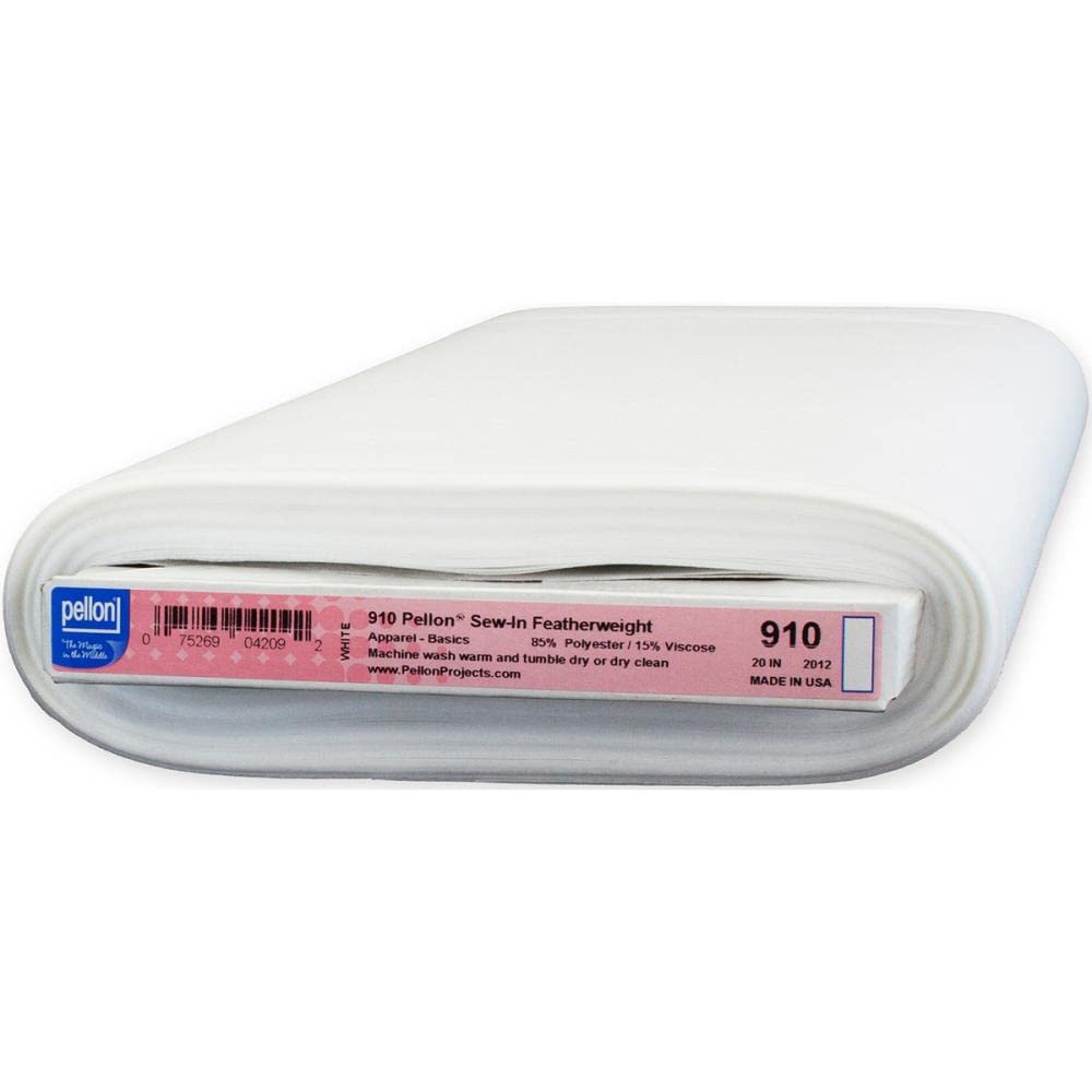Pellon Feather/Mid-Weight Sew-in Interfacing #910, 20 Inches Wide by The Yard