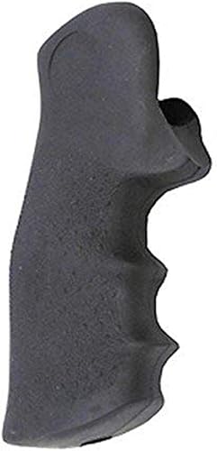 Hogue Monogrip de goma sobremoldeado para marco S&W N, agarre de revólver cuadrado a tope, negro - 29000
