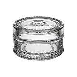 Q&Q Small Round Glass Trinket Box, 4 Inch
