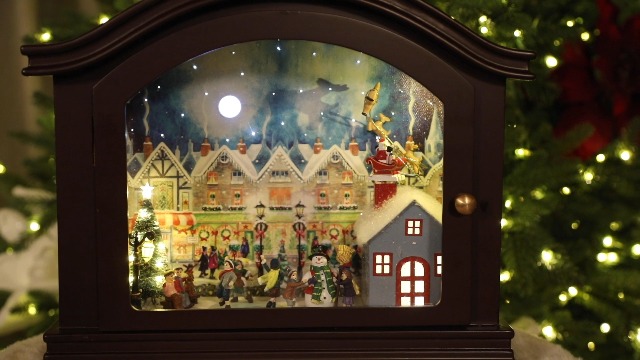 Amazon.com: Mr. Christmas Mantel Animated Glass and Wood