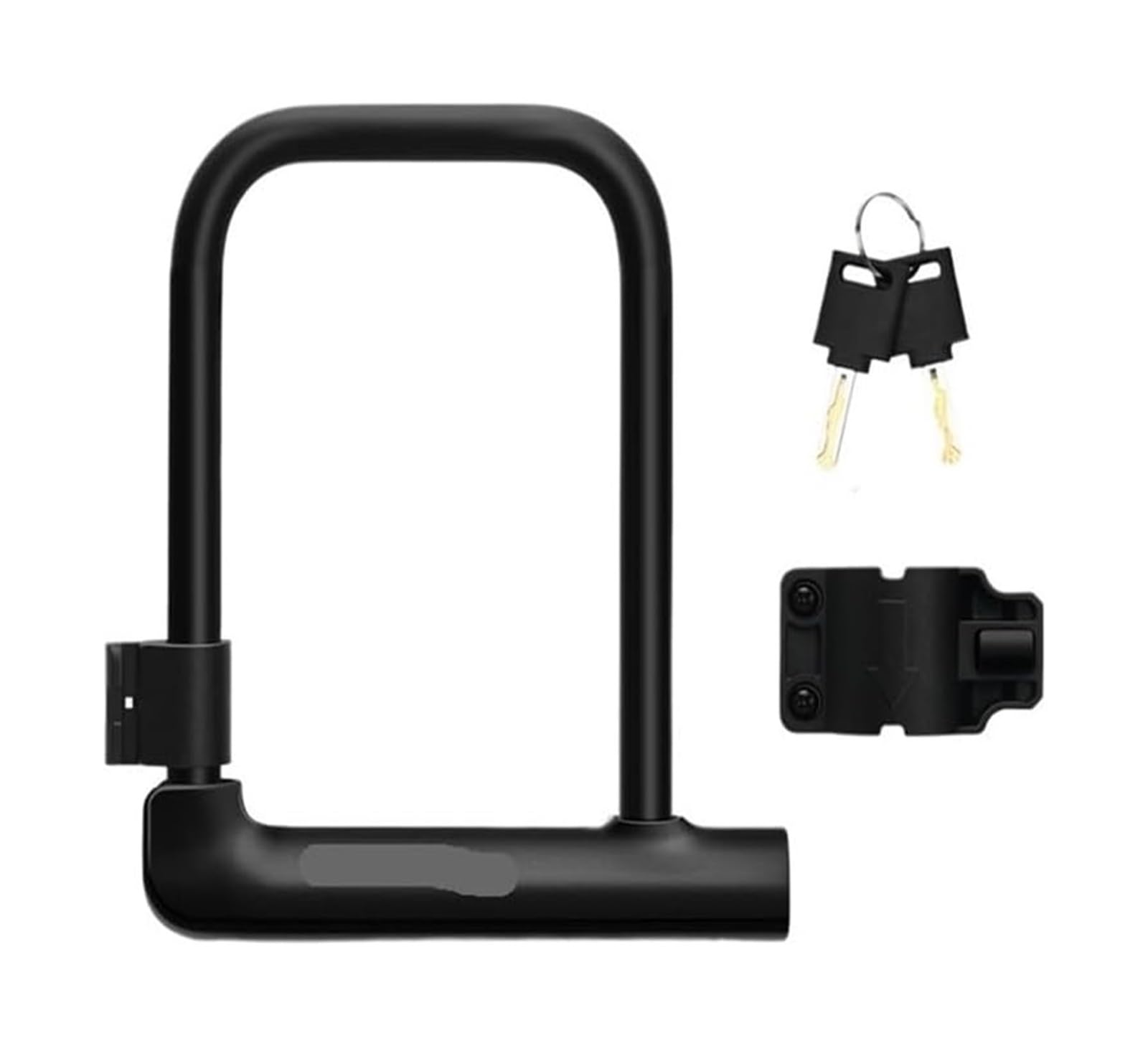 Giveduno Black Bicycle Lock, Bicycle Mtb U-Lock Portable With 2 Keys For Scooter E-Bike