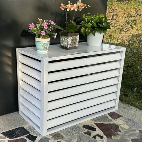 Protección para aire acondicionado al aire libre con estante de aluminio 8