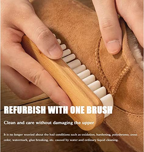 Image of Afrodite TPR Suede Shoe Cleaning Brush, Dry-Brushing for Dust Removal, Magic Silicone Wood Brush for Cleaning Suede /Nubuck /Leather Material of Shoes Bags and Clothes (1PC)