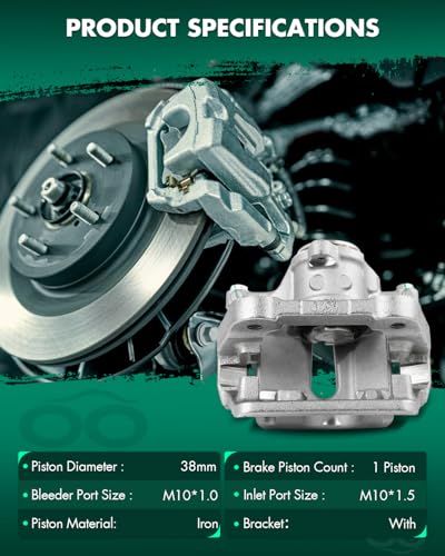 Image of SCITOO Rear Driver Side Disc Brake Caliper 19B6688NM Compatible For Volvo For S60 2011-2018,For Volvo For V60 Cross Country 2015-2018,For Volvo For XC70 2013-2016,With Bracket 1PC