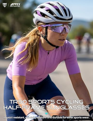 Image of ATTCL Sports Sunglasses for Men Women: UV400 Protection Running Sunglasses Wrap Around Glasses for Cycling Baseball Fishing