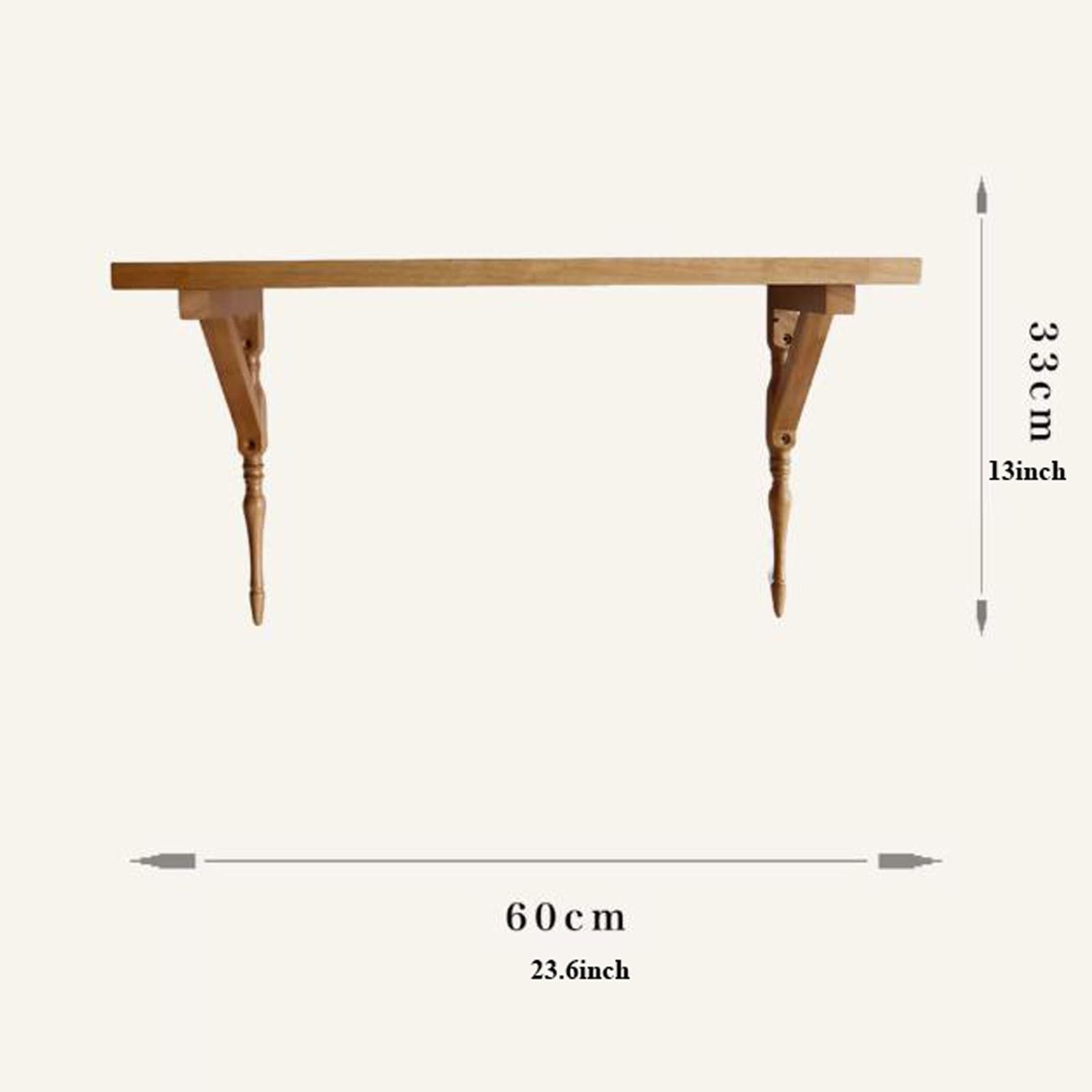 Estante Flotante rústico Estantes flotantes Estante de Pared Colgante(Walnut Color)