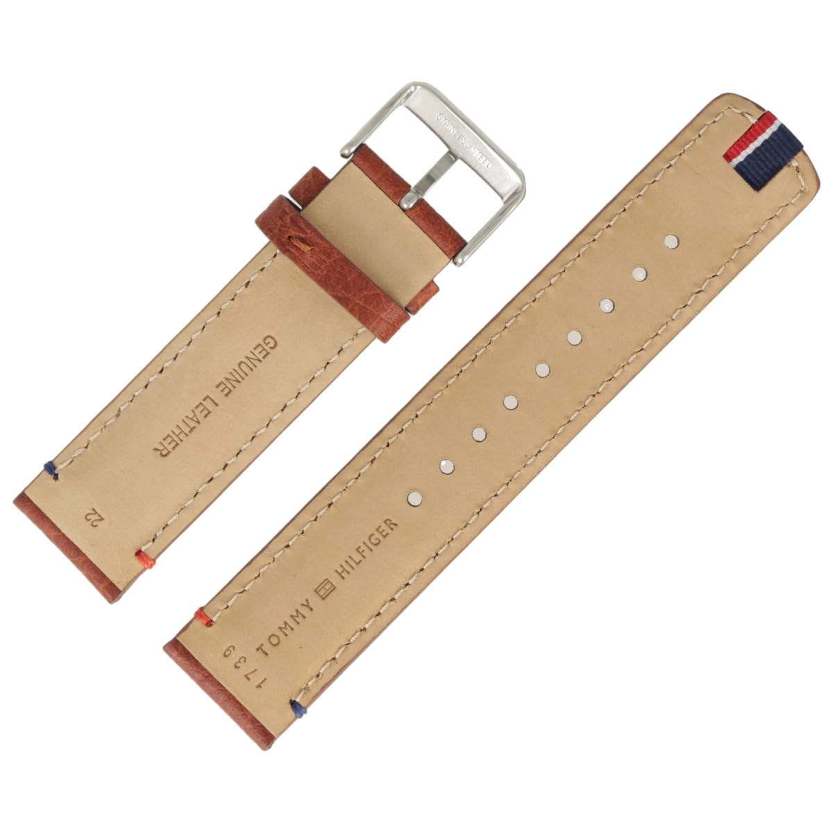Tommy Hilfiger Bracelet de Montre 22mm Cuir Marron 679301739