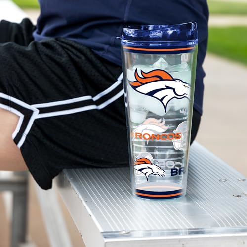Image of Rico Industries NFL Football Denver Broncos Double Wall 22 Oz Tritan Tumbler