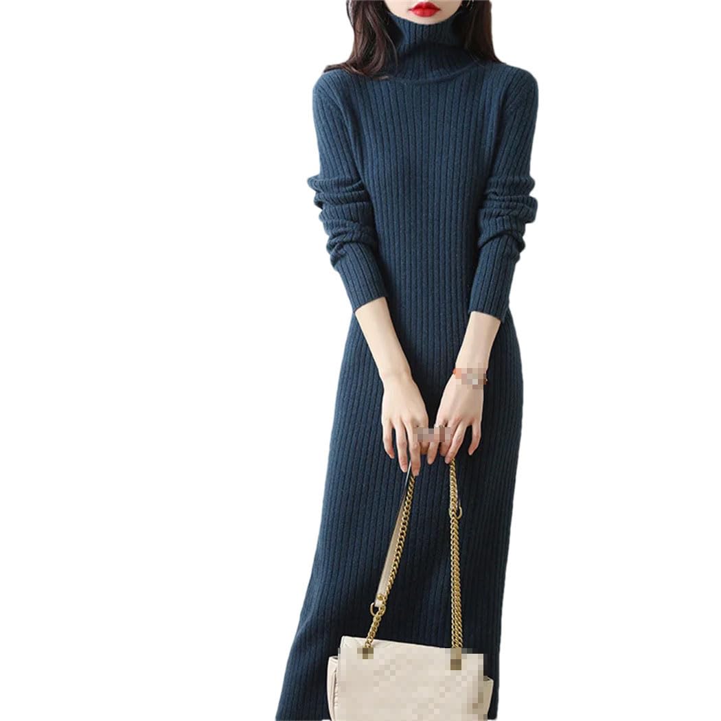 Haitpant Donne 100% Cashmere Lavorato A Maglia Caldo Maglione Vestito Autunno Inverno Manica Lunga Pullover Abiti