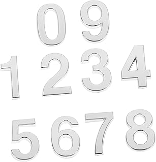 CORHAD 10pcs Digital House Number Label Sticker Sticker para Uñas Door House Numbers Front Door Numbers Plaque DIY Address Number Mailbox Number Decal Number Plate Sign Abs Label
