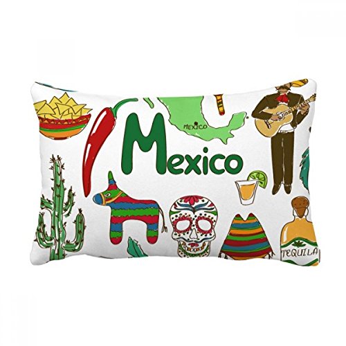 Coussin Mexique multicolore 16x24 pouces, l'idée cadeau déco idéale