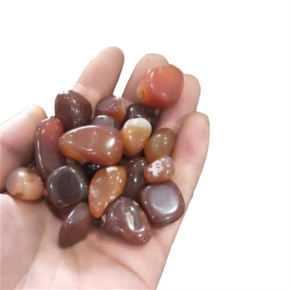 Piedra de Cristal de ágata roja del Sur Natural de 200G, Adornos Decorativos for peceras, Grava de 9MM-12MM, Adecuada for decoración de Muebles Reiki Crystals