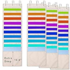 12 x 12 Paper Storage, Door Hanging Organizer for Vinyl, HTV Sheets, Cardstock, Scrapbook, Cut Mat Holder, Pack of 4