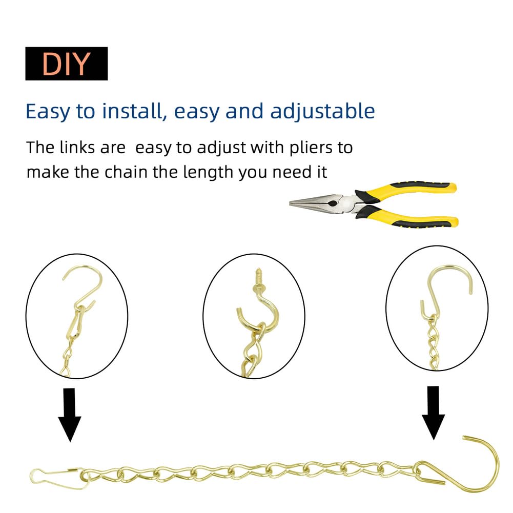 2-Pack Hanging Chain – 1 Meter Aluminum Decorative Chain, Rustproof, Easy Assembly, For Bird Feeders, Plant Hangers & DIY Crafts