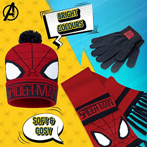 Marvel Boys Hat and Gloves Set for Boys Kids Winter Beanie Hat Cold Weather Accessories Set Avengers Gifts2