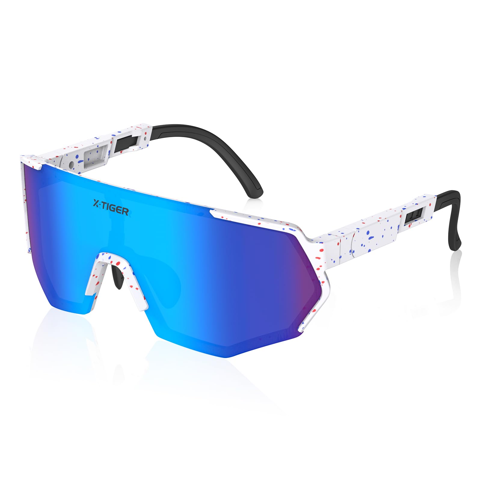 X-TIGER Gafas ciclismo Hombres Mujeres Gafas para correr UV400 Gafas de sol deportivas a prueba de viento Adecuadas para andar en ciclismo, correr, montañismo