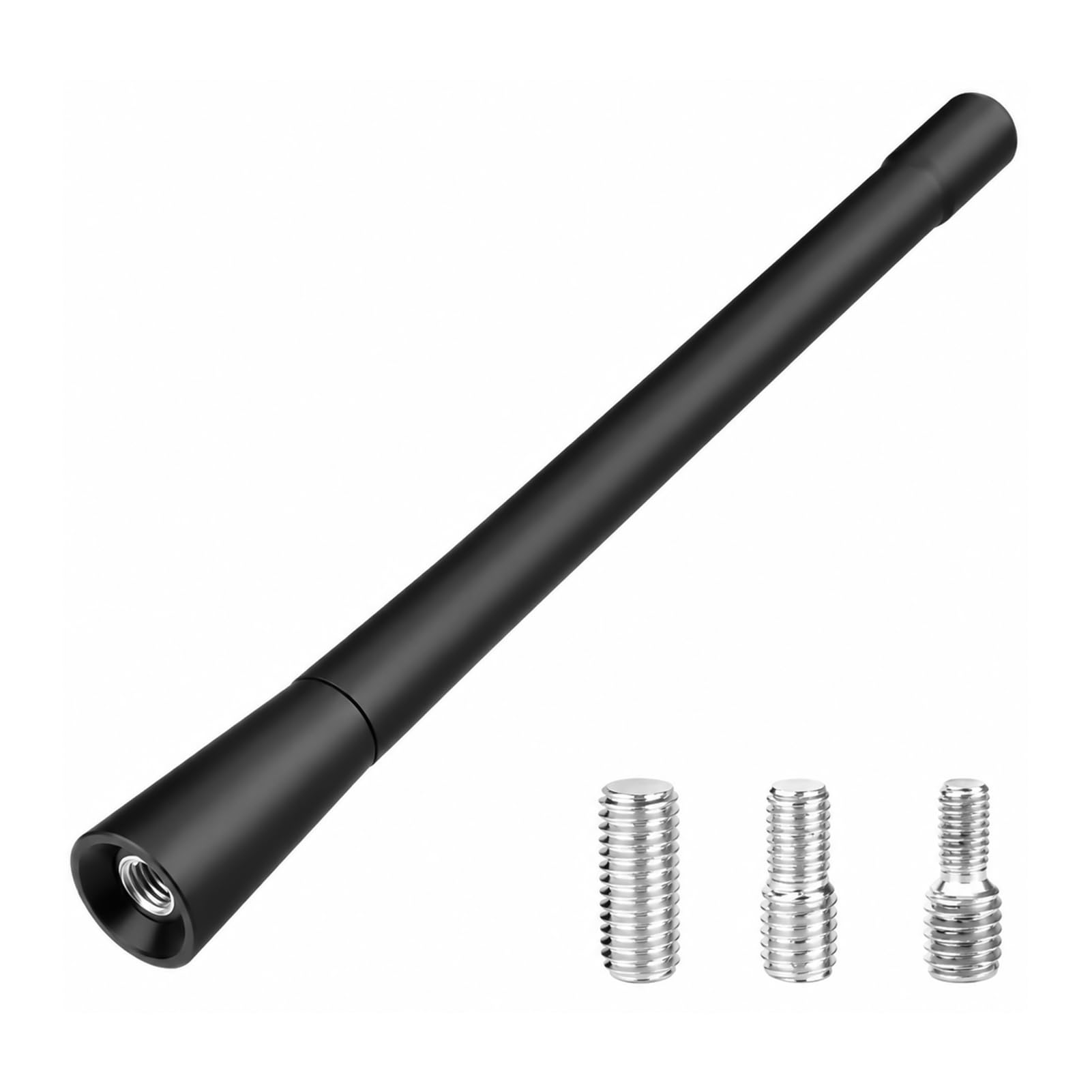 Mini Antenne Auto Kurze Universal, Antenne Dach Auto Ersatz 17,5cm FM/AM/Dab, Empfangsradio Auto Antenne Stig mit Filetage M4 M5 M6 für Alle Fahrzeuge mit Dachadapter
