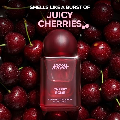 Image of Nykaa Cherry Bomb EDP 50ml | | Long-Lasting Scent for Daily Wear | Smoky Cherry, Raspberry Gourmand Fragrance | Fruity Perfume for Women | Everyday Scent | Best Gift for Her