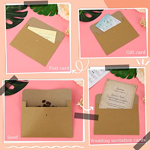 Gift Card Envelopes, Mini Envelopes With Ribbons, Money Gift Envelopes, Brown Envelopes, 18Pcs Gift Envelopes For Money, Money Envelopes For Cash Gifts, Envelopes For Valentine's Day(6.7X4.8Inch) #TOP4