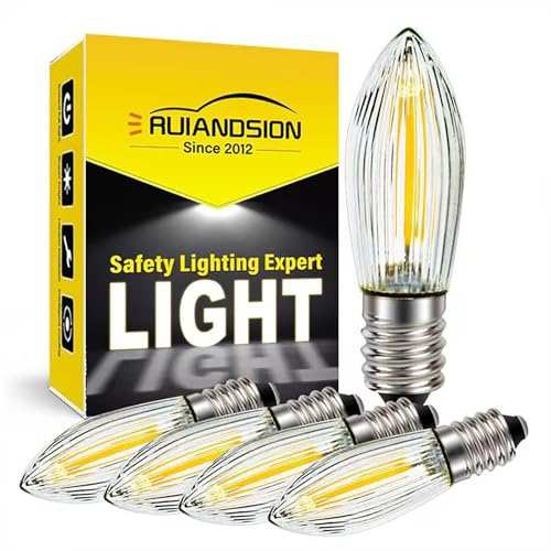 Ruiandsion 5er-Pack E10 AC 6V Mini-Schraubsockel Lampen - Niedervolt...
